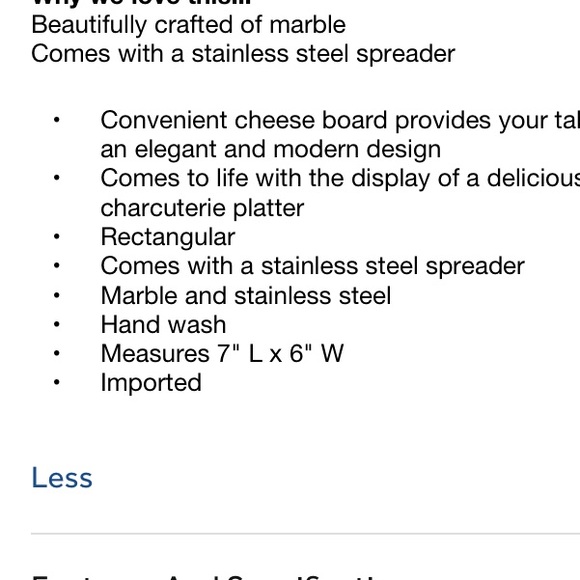 Solid Marble Cheese Board 7 Inch - Picture 3 of 4